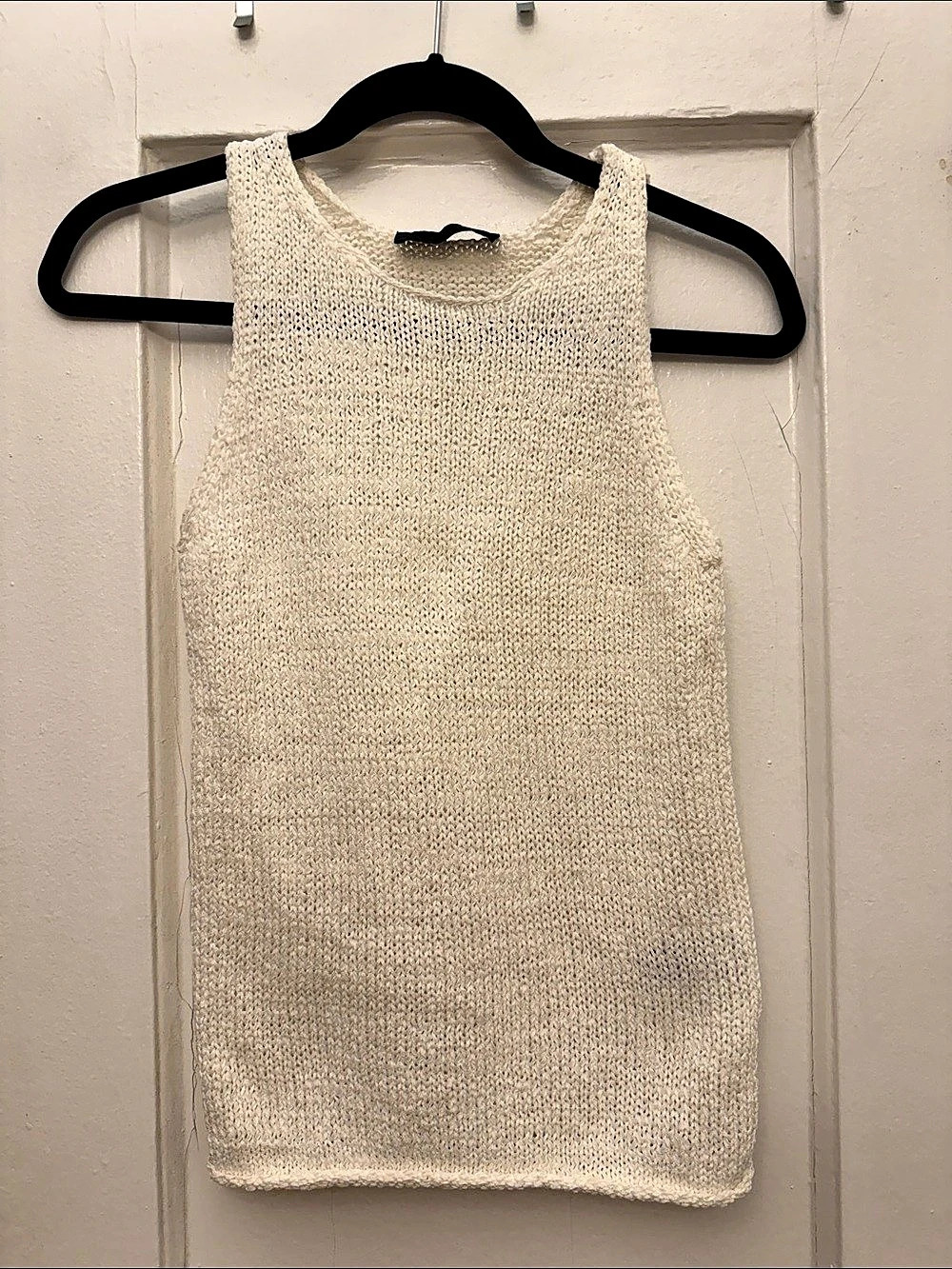 Zara Cream Knit Tank Sweater Size Small Worn Once